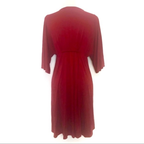 💎 MAX STUDIO RED DEEP V DRESS - Picture 5 of 8